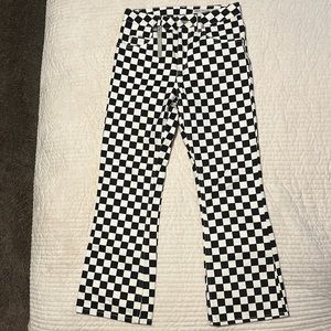 ASOS NWT black and white checkered jeans